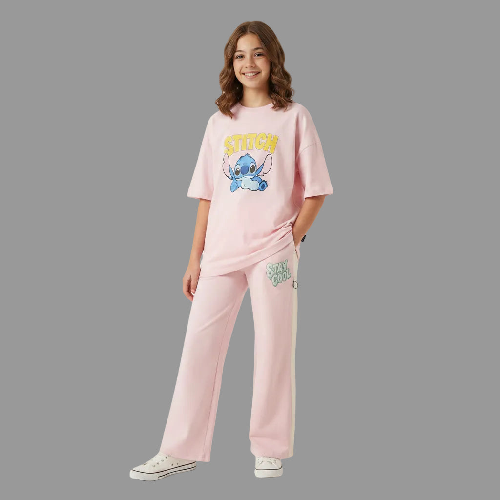 سوت بناتي اوفر سايز فيت stitch