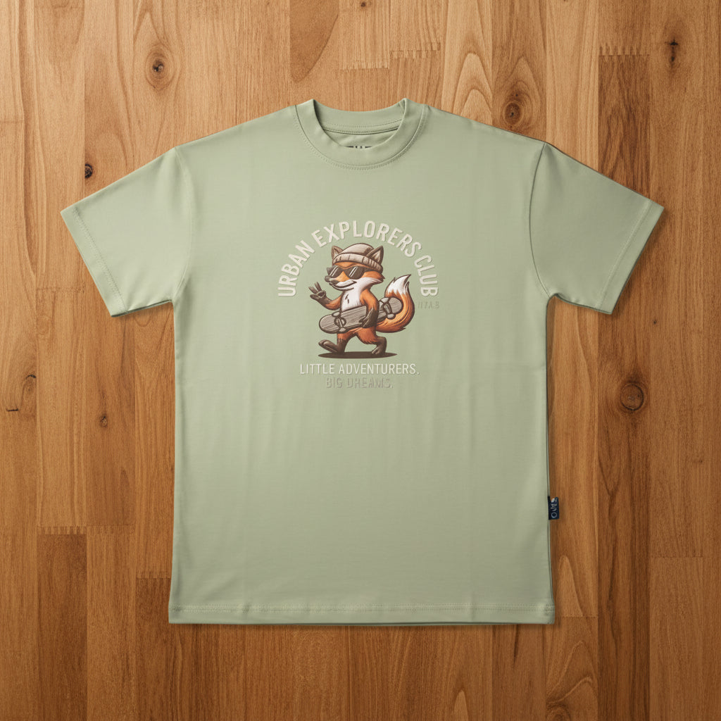 BOYS URBAN EXPLORER T- SHIRT oversized pure cotton soft and combed