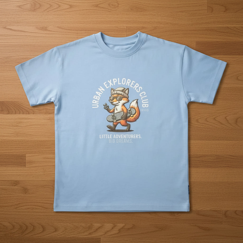 BOYS URBAN EXPLORER T- SHIRT oversized pure cotton soft and combed
