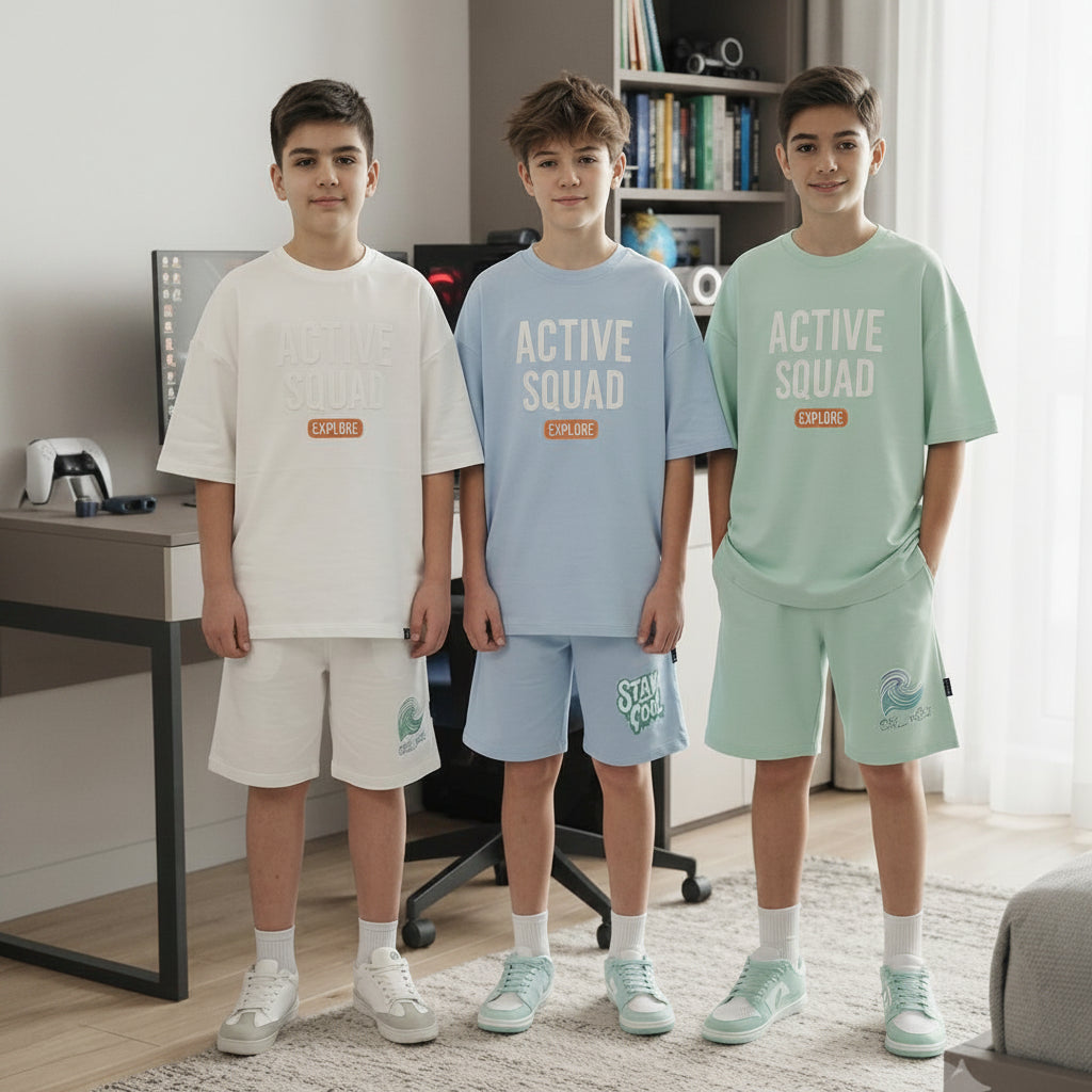 سوت اولادي اوفر سايز فيت active squad