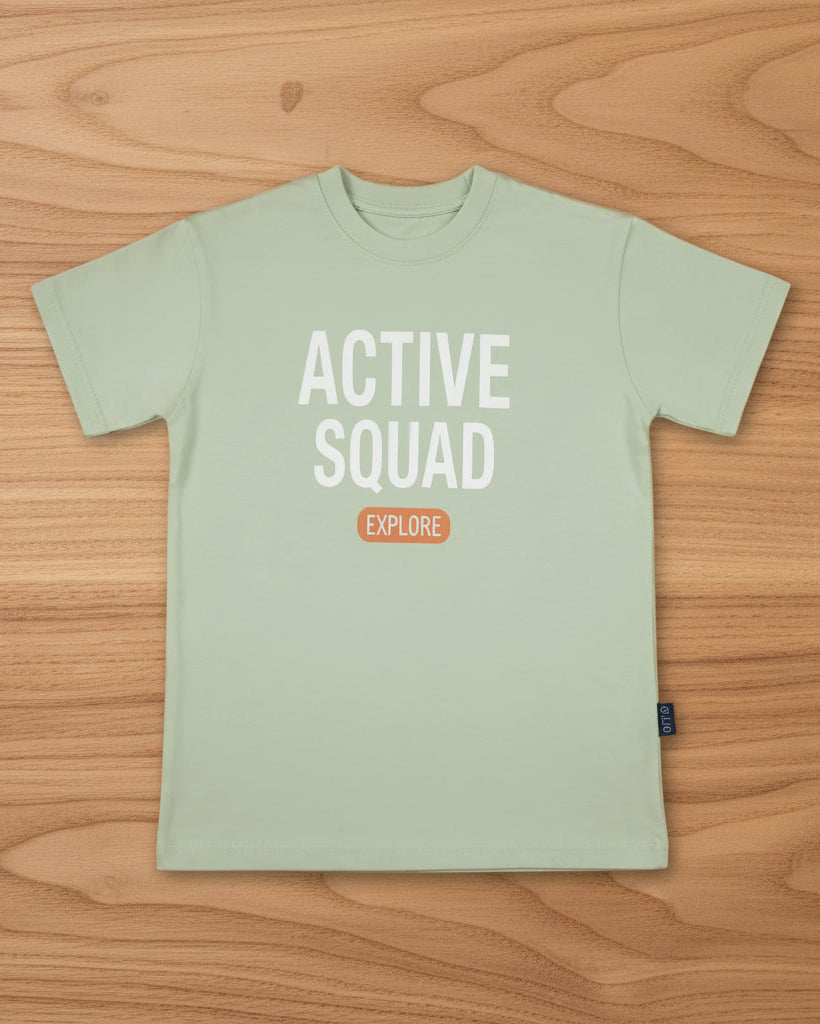 BOYS ACTIVE SQUAD T- SHIRT oversized pure cotton soft and combed