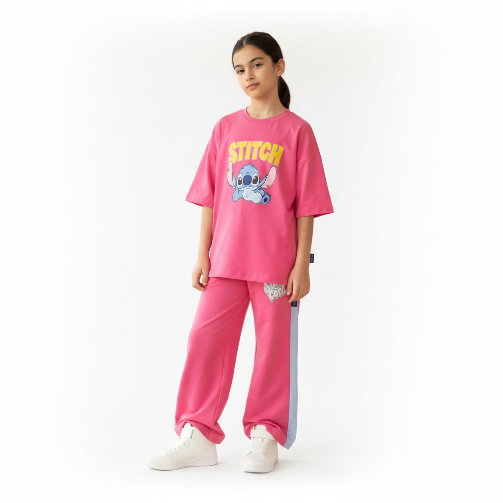 سوت بناتي اوفر سايز فيت stitch