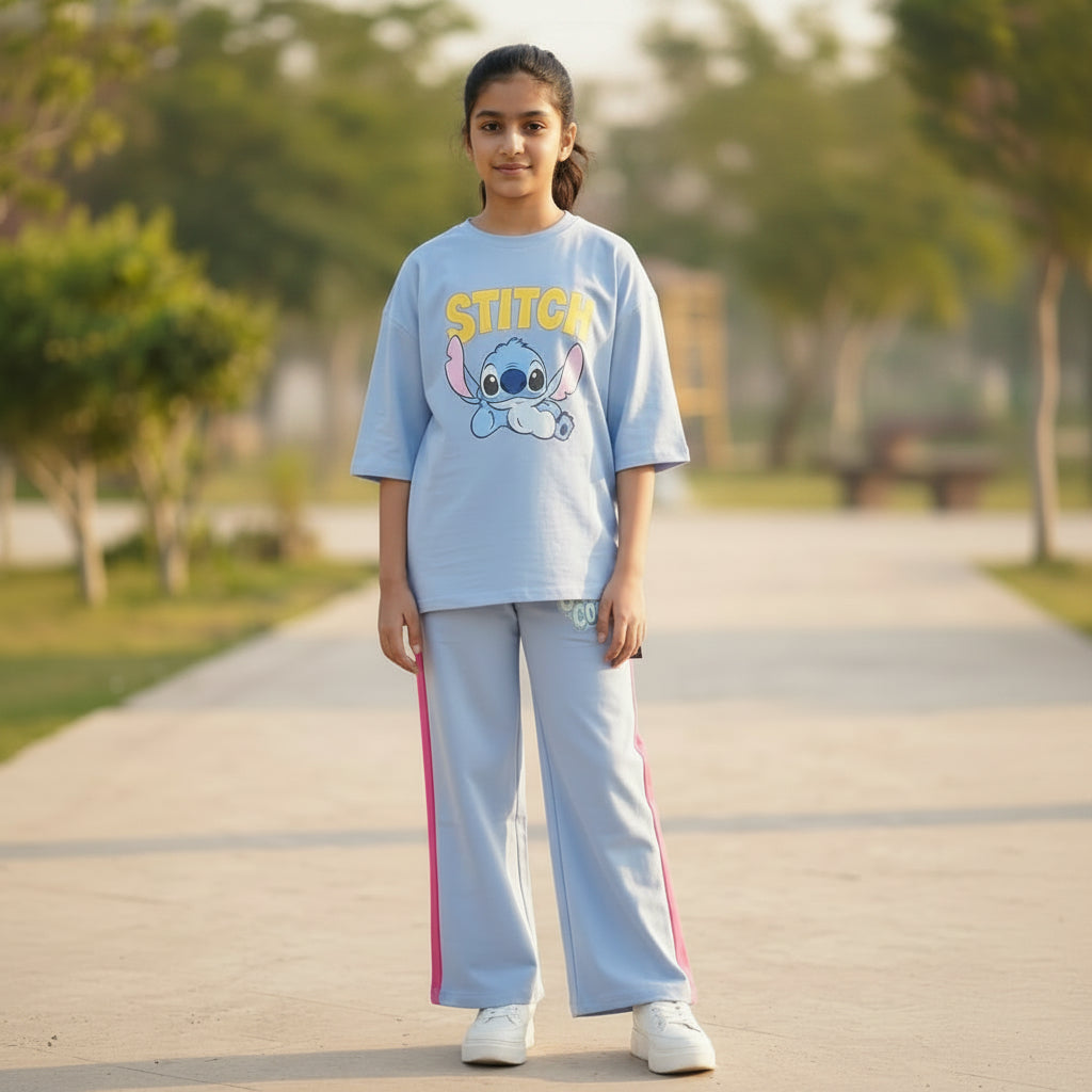 سوت بناتي اوفر سايز فيت stitch