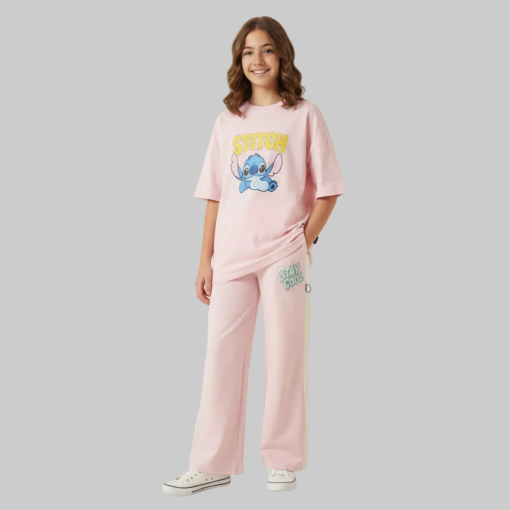 سوت بناتي اوفر سايز فيت stitch