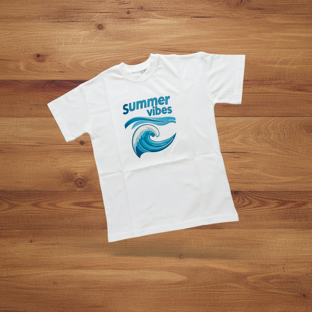 تيشيرت اولادي اوفر سايز فيت  SUMMER VIBES
