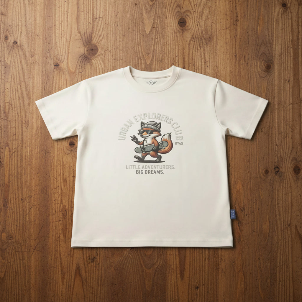 BOYS URBAN EXPLORER T- SHIRT oversized pure cotton soft and combed